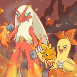 SpeedArt] Pokemon: Torchic, Combusken, Blaziken by JaidenAnimations