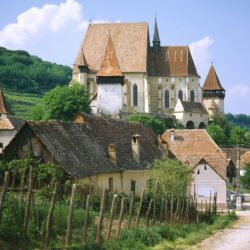 Saxon fortified church of Biertan near Sighisoara Romania free