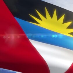 Waving flag of Antigua and Barbuda Animation