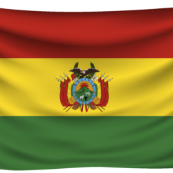 Bolivia Wrinkled Flag