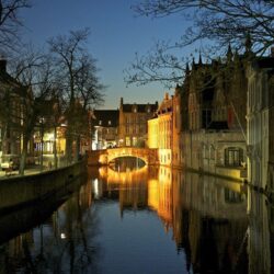 Wallpapers Belgium Rivers Houses Bruges Canal Cities download photo
