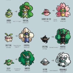 Cottonee/Whimsicott Variations by PrinceofSpirits