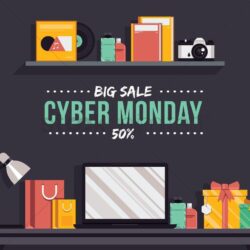 Cyber monday big sale wallpapers Vector Image