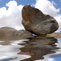 Stone water reflection