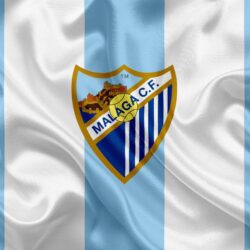 Download wallpapers Malaga FC, football club, Malaga emblem, logo