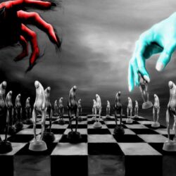 God Vs Devill Playing Chess HD Wallpapers