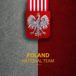 Download wallpapers Poland national football team, 4k, leather