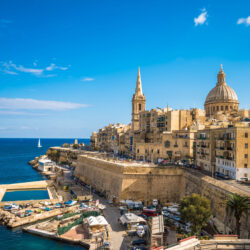 Download wallpapers Valletta, capital of Malta, Grand Harbour, old