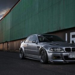 Silver BMW M3 E46 Buildings Warehouse HD Wallpapers