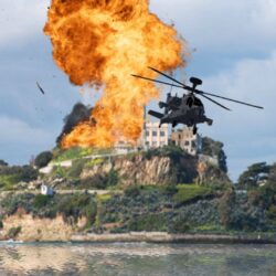 Explosion on Alcatraz Island