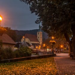 Wallpapers City of Zagreb Croatia Samobor Autumn night time