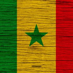 Download wallpapers Flag of Senegal, 4k, Africa, wooden texture