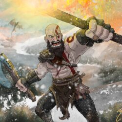 Kratos God Of War Fan Art 4k iPhone 4, iPhone 4S HD 4k