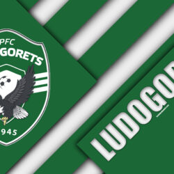 Download wallpapers Ludogorets FC, 4k, material design, logo