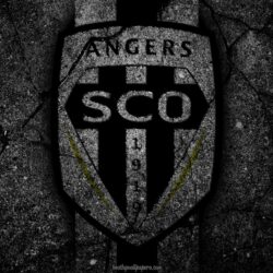 Download wallpapers Angers, logo, art, Liga 1, soccer, Angers SCO