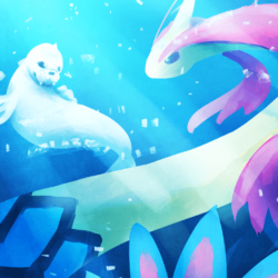 Milotic and Dewgong by laclefaverite