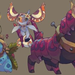 Beautifly, Ivysaur, Masquerain, and Scolipede