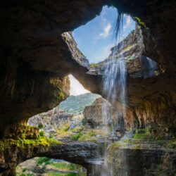 cave, Waterfall, Gorge, Lebanon, Erosion, Nature, Landscape