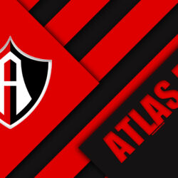Download wallpapers Atlas FC, 4K, Mexican Football Club, material