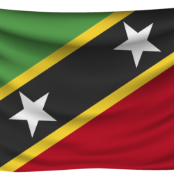 Saint Kitts and Nevis Wrinkled Flag