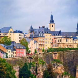 Photo Luxembourg city Rock Street Cities Houses
