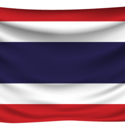 Thailand Wrinkled Flag