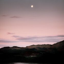 Moonrise over the Lakeland Mountains [OC] [] Want an iPad