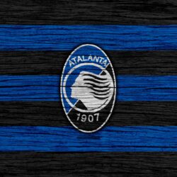 Download wallpapers Atalanta, 4k, Serie A, logo, Italy, wooden