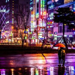 Rainy Night In Busan Wallpapers