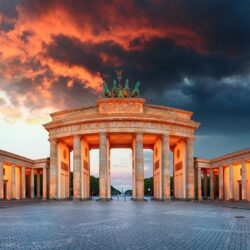 Photos Berlin Germany Town square Column Brandenburg Gate Cities