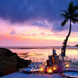 Fiji, Fiji Exotic Nature, Candles, Romantic, Sunset