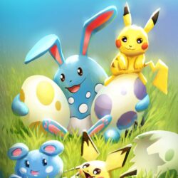pokemon, pikachu, easter, pichu, azumarill, azurill, eggs, babies