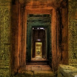 Passageway Inside Temple, Cambodia HD desktop wallpapers : High