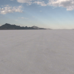 Speeding on Bonneville Salt Flats away Utah M HD Stock Video Footage