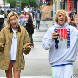 Justin Bieber And Hailey Baldwin Are All Smiles For Paparazzi in NYC