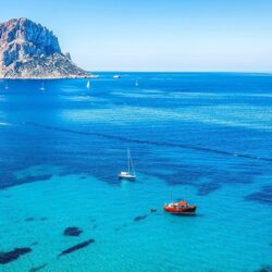 Image Spain Ibiza Sea Crag Nature Scenery
