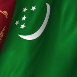 Wallpapers flag, green, ornament, Turkmenistan image for desktop