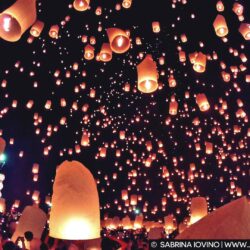 Enchanting scenes from Loy Krathong, magical lantern festival in