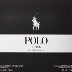 Ralph Lauren Polo Black for Men, Eau De Toilette Natural Spray, 1.3