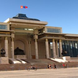 Sukhbaatar Square in Ulaanbaatar, Mongolia