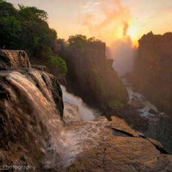 Download wallpapers Zimbabwe, waterfall, Africa, Victoria free