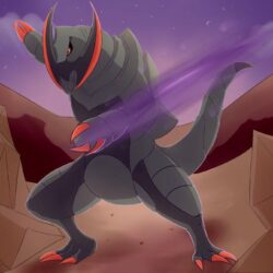 Shiny Haxorus uses Dragon Claw! by Zaprong