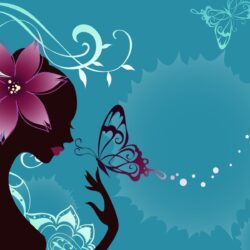 Girl And Butterfly Wallpapers