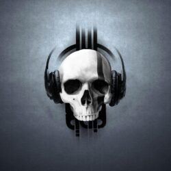 Music skull headphones Wallpapers