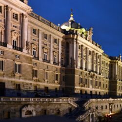 Wallpapers the sky, night, lights, Spain, Palace, Madrid image for