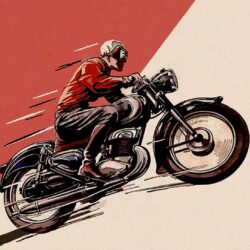 Vintage Motorcycle Posters And Sketches Wallpapers