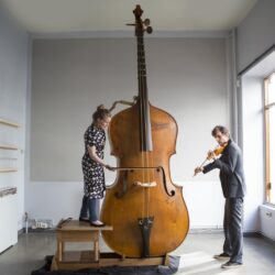 The octobass is an extremely large bowed string instrument that was
