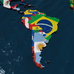 3D World Map to South America Motion Backgrounds
