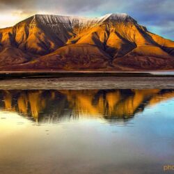 Svalbard Tag wallpapers: Svalbard Sea Reflection Clouds Water Autumn