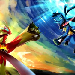 Pokemon Lucario Desktop Wallpaper.